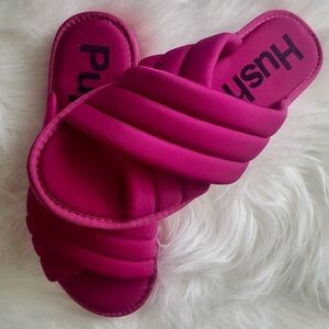 Fuchsia Hush Puppies Slide Sandals